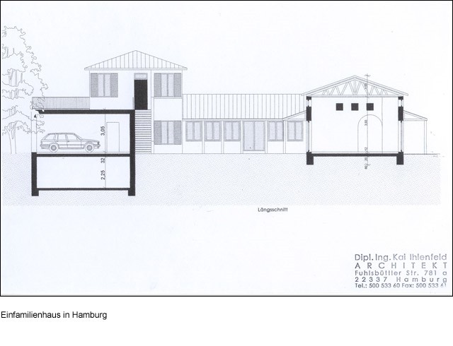 Entwurf eines Einfamilienhauses des Architekten Kai Ihlenfeld