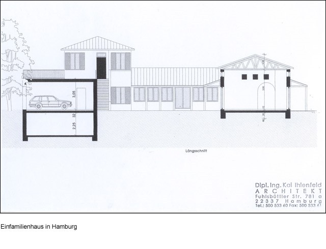 Entwurf eines Einfamilienhauses des Architekten Kai Ihlenfeld