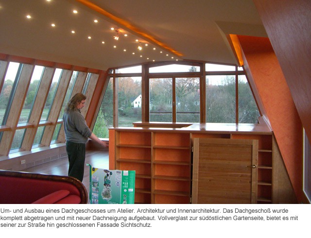 Umbau- und Anbau eines Dachgeschosses - Architektur und Innenarchitektur